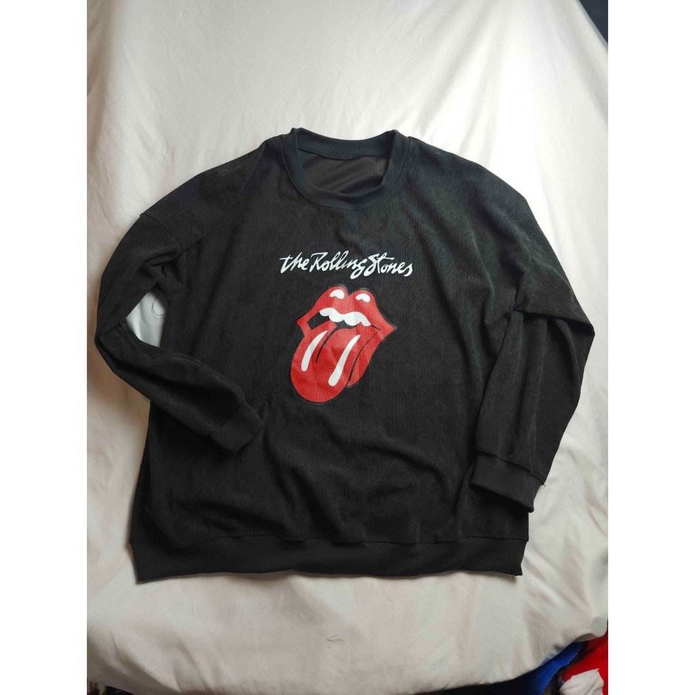 The Rolling Stones Sweatshirt Mens XL Black Rock Concert Festival‎ Band Merch